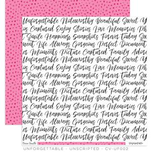 Artist supply: Coco Vanilla : CV-UF002 - Unforgettable  œUnscripted � Paper