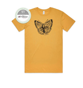 Pepe Para Riki / Copper Butterfly T-Shirt - Womens (Mustard)