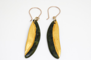 Art gallery: Half Gold Leaf Earrings