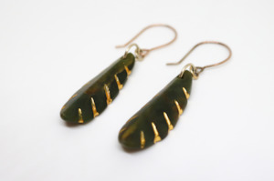 Art gallery: Gold Parataniwha Leaf Earrings