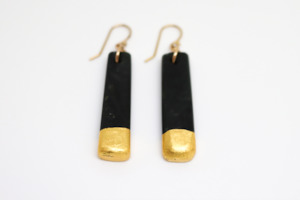 Gold Tipped Toki Earrings