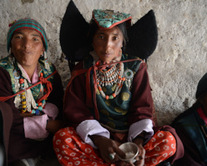 Ladakh Woman, Traditional Headpiece