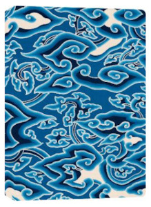 Batik 'Blue Clouds' Motif Hardcover Lined Journal