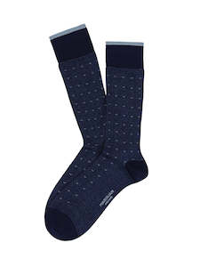 Clothing: Marcoliani Pima Cotton Navy Seagull Socks