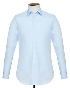 Clothing: Light Blue Alto Handmade Spread-Collar Shirt