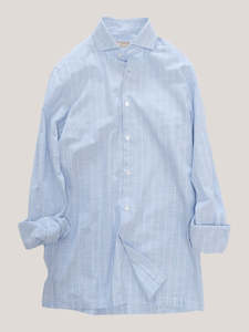 Christian Kimber Italian Chambray Shirt - Soft Blue Stripe