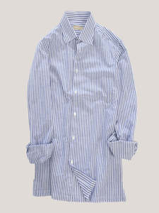 Christian Kimber Italian Chambray Shirt - Bengal Stripes