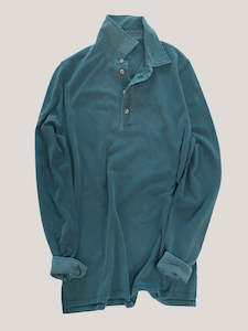 Christian Kimber Hastings Long Sleeve Polo - Petrol