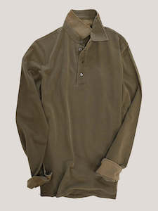 Christian Kimber Hastings Long Sleeve Polo - Olive