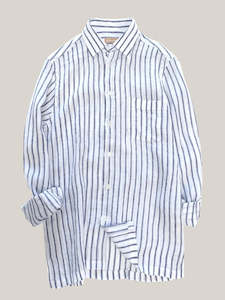 Christian Kimber Bronte Italian Stripe Shirt - Navy