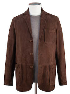 Clothing: Chocolate Suede Patch Pocket Jacket