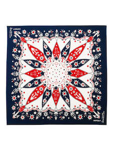 Fortela Navy & Red Nautical Print Cotton Bandana