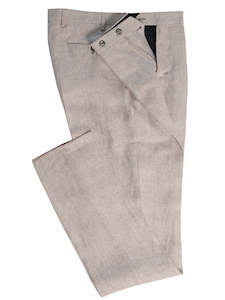 Noli Trouser - Cinnamon Linen Chevron