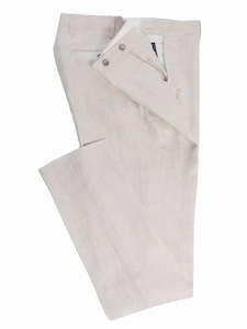 Clothing: Noli Trouser - Buff Linen Chevron