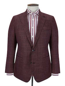 Lago Blazer Wool & Silk Basketweave Grape