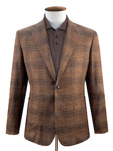 Clothing: Scala Blazer - Rust Brown Check