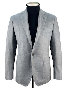 Clothing: Adria Blazer - Light Grey Silk & Wool Basketweave