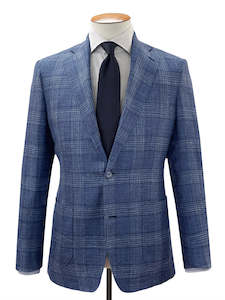 Clothing: Scala Blazer - Indigo Tonal Overcheck