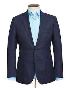 Clothing: Mixed Blue Micro Basketweave Blazer