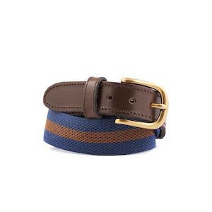 Clothing: RAF Blue & Caramel Canvas Webbing Belt