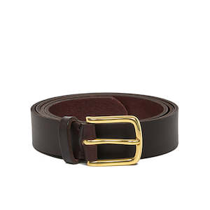 Awling Walnut Brown & Polished Brass Foster Belt