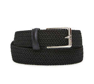 Black Fine Webbing Belt