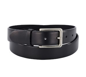 30mm Black Leather Belt