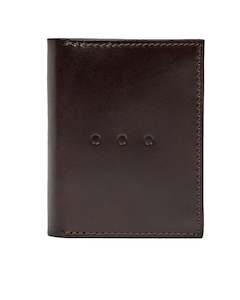 Clothing: Awling Folding Card Case with Gusset Walnut