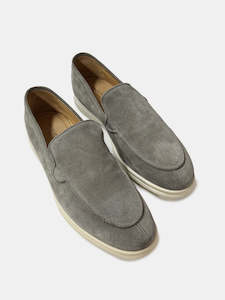 Clothing: Grey Suede City Loafer - Sample