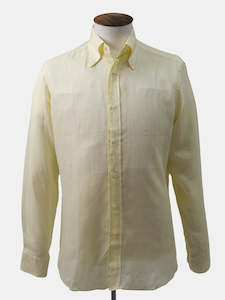 Clothing: Lemon Long Sleeve Linen Shirt Sample