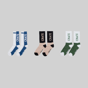 Crate Block Out Socks 3 Pack