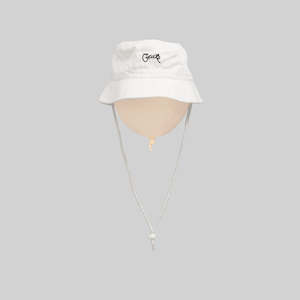 Clothing: Unisex Scripted Bucket Hat White