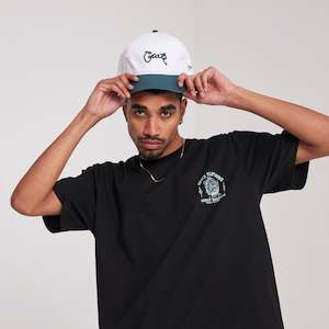 Clothing: TWO TONED SCRIPTED SNAP BACK HAT