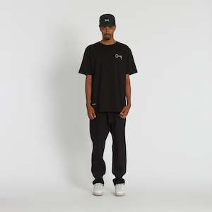 Clothing: MENS BLACK LOOSE DENIM PANTS