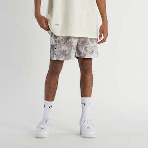 Men's Pattern Script Mesh Shorts