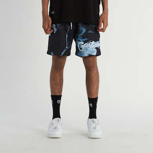 Men's Pattern Script Mesh Shorts