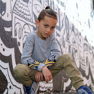 Kids long sleeve tshirt: Kids Kikowhiti - Yellow