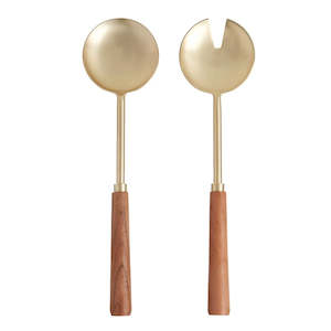 Acacia Wood & Stainless Steel Salad Servers