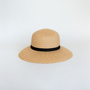 Sophie: So Shady Hat - Natural w Black Ribbon