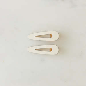 Curve Clips - Ivory Set of 2