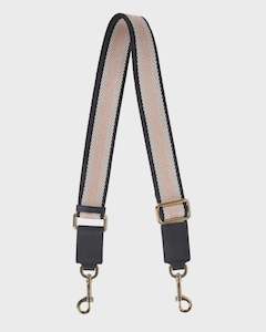 Saben Feature Strap - Webbing Black, White & Blush