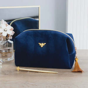 Bathroom: Bee-utiful Velvet Make Up Bag