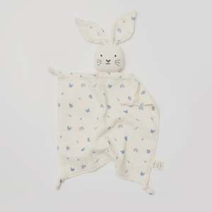 Organic Muslin Bunny Lovey Enchanted Garden print