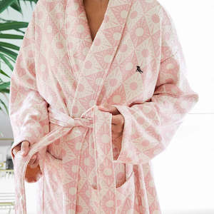 Dock Bay: Waffle Robe M/L Diamond Pink