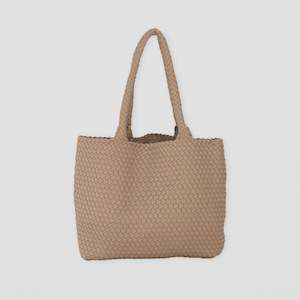 Bags Wallets: Mara Weave Tote - Biscuit