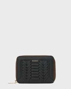 Bags Wallets: Landry Wallet - Black Macro Weave