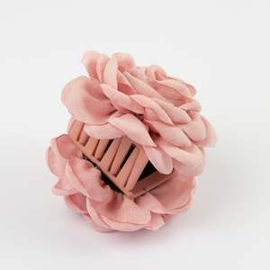 Blush Fabric Rose Hair Claw