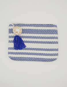 Mothers Day 1: Large Pouch Navy Herringbone