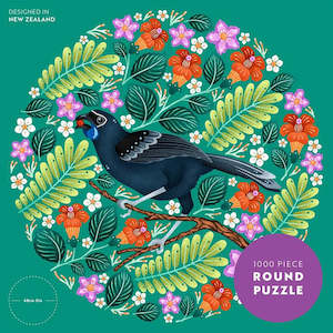 Catherine Marion - North Island Kokako 1000 Pce - Round Puzzle