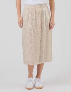 CRYSTAL SKIRT CHAMPAGNE SEQUINS